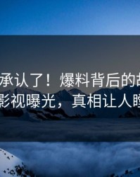 大V终于承认了！爆料背后的故事在人人影视曝光，真相让人瞠目